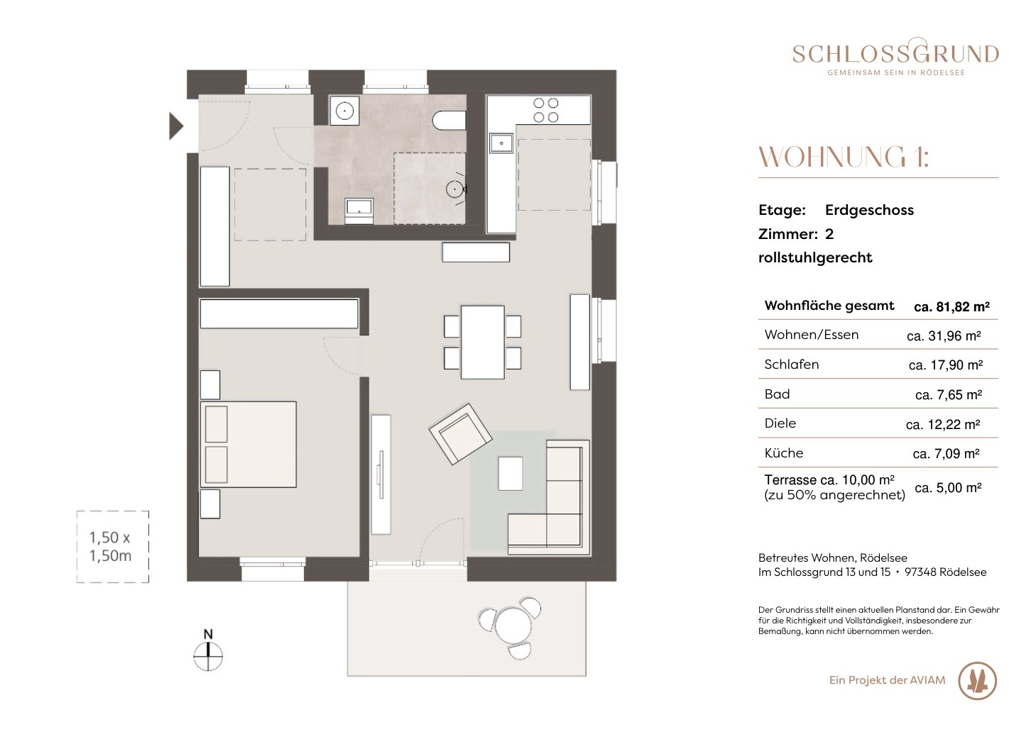 Grundriss Wohnung 1