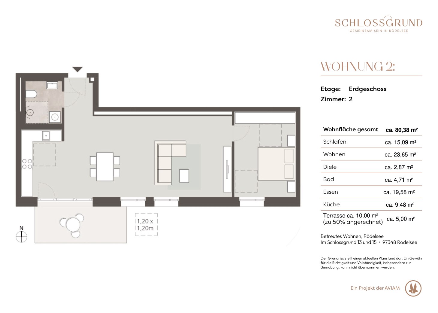 Grundriss Wohnung 2