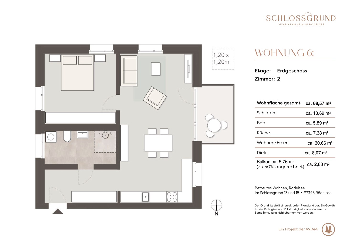 Grundriss Wohnung 6