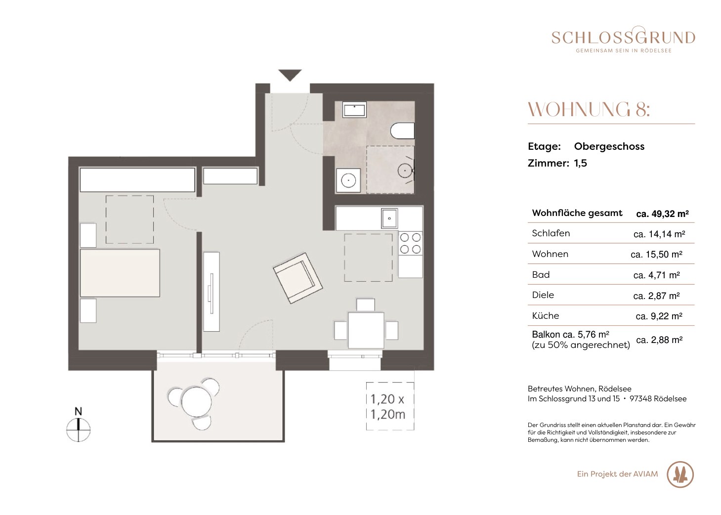 Grundriss Wohnung 8
