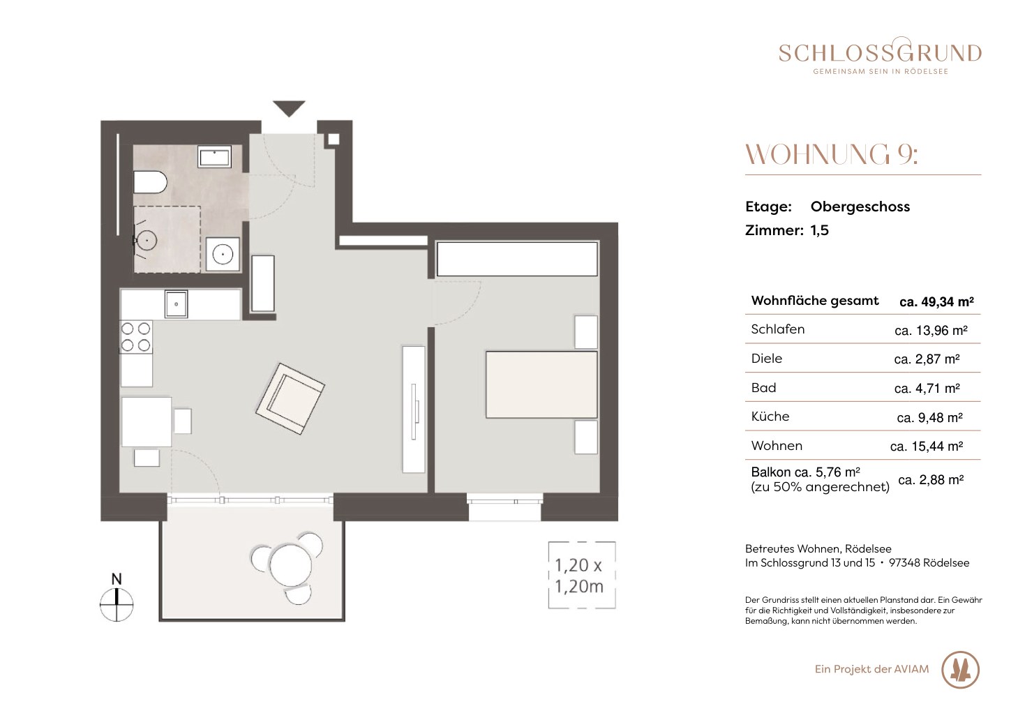 Grundriss Wohnung 9