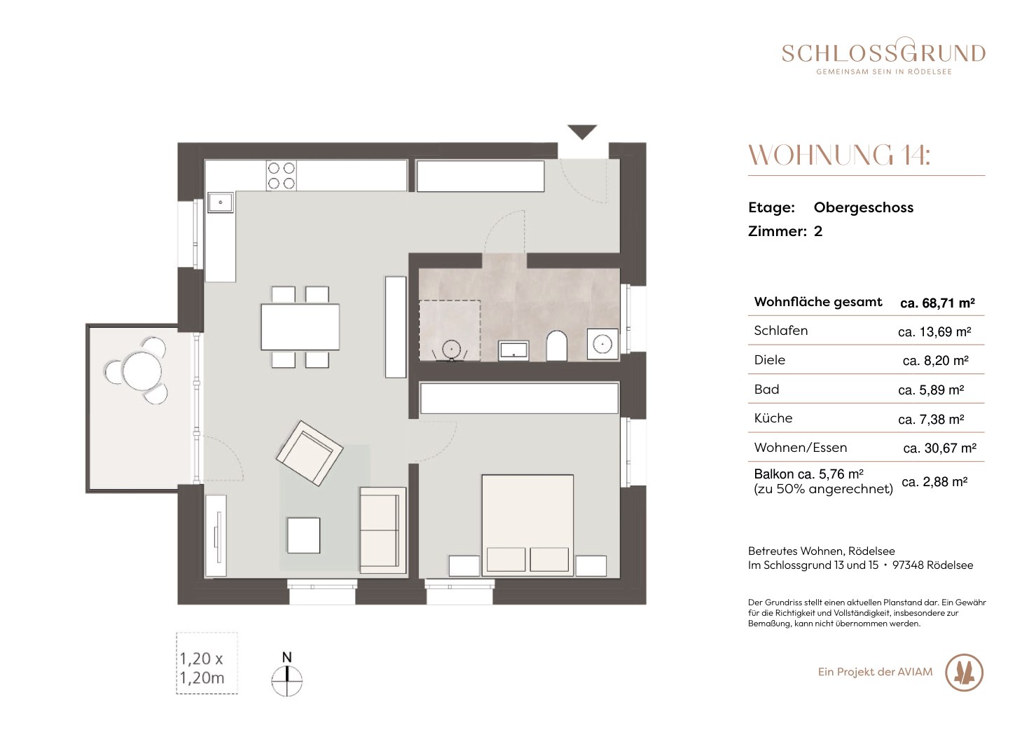 Grundriss Wohnung 14